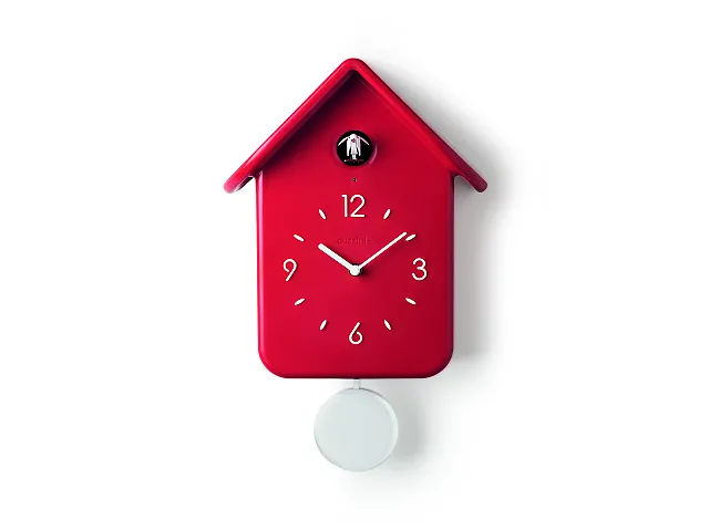 Guzzini Orologio da parete con pendolo rosso