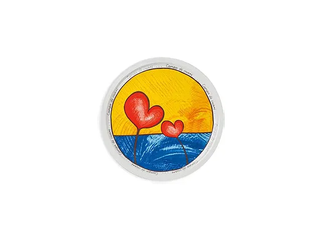 Egan Piatto pizza batti cuore Giallo-Azzurro