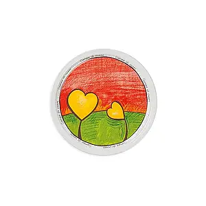 Egan Piatto pizza batti cuore Rosso-Verde