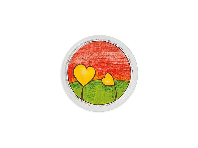 Egan Piatto pizza batti cuore Rosso-Verde