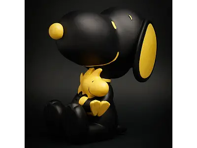Blogo SNOOPY WOODSTOCK 12 cm - NERO