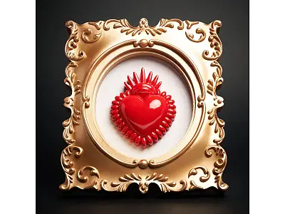 Blogo HEART RED Cornice