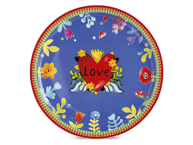 Egan Piatto Torta Love Rosso