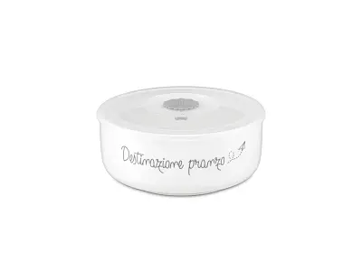 La Porcellana Bianca Ciotola pranzo con tappo in silicone