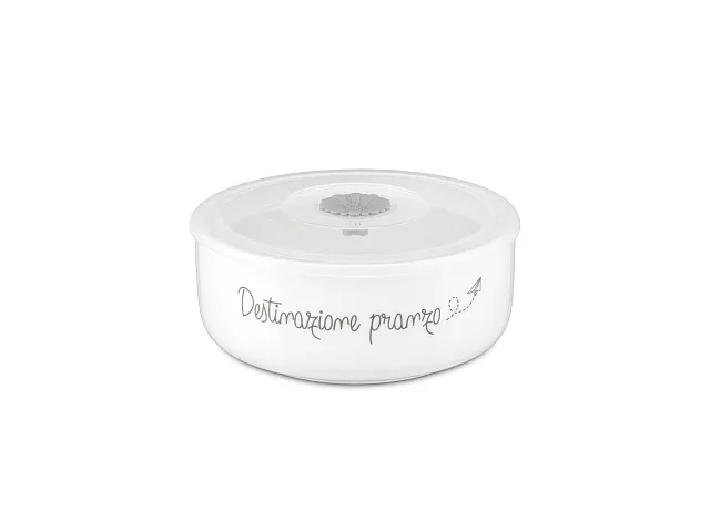 La Porcellana Bianca Ciotola pranzo con tappo in silicone