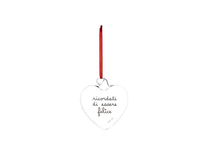Simple Day Pallina cuore in vetro soffiato