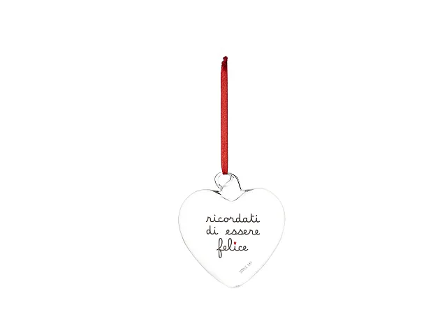 Simple Day Pallina cuore in vetro soffiato