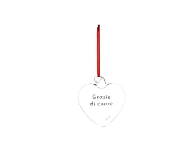 Simple Day Pallina cuore in vetro soffiato