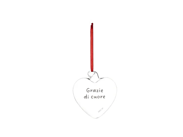 Simple Day Pallina cuore in vetro soffiato