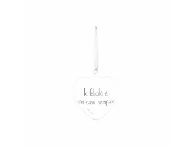 Simple Day Pallina cuore in vetro soffiato