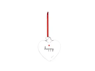 Simple Day Pallina cuore in vetro soffiato