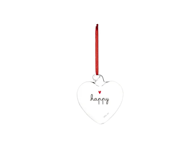 Simple Day Pallina cuore in vetro soffiato