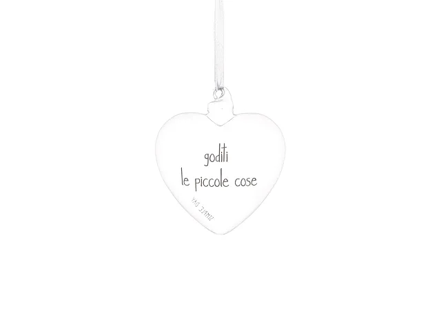 Simple Day Pallina cuore in vetro soffiato