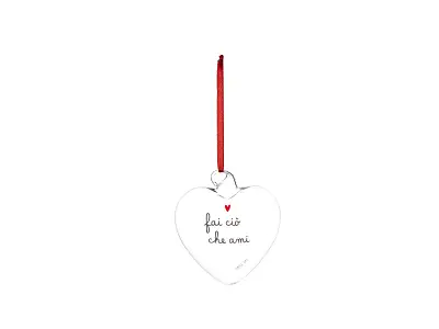 Simple Day Pallina cuore in vetro soffiato
