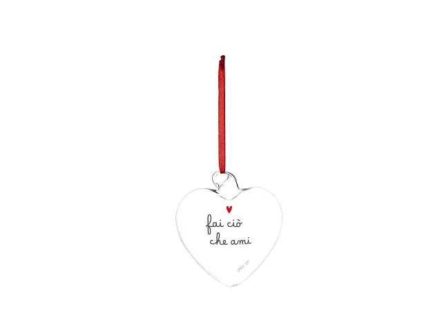 Simple Day Pallina cuore in vetro soffiato
