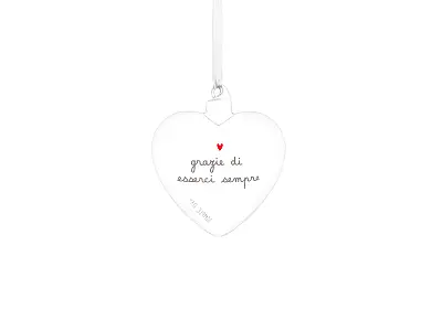 Simple Day Pallina cuore in vetro soffiato