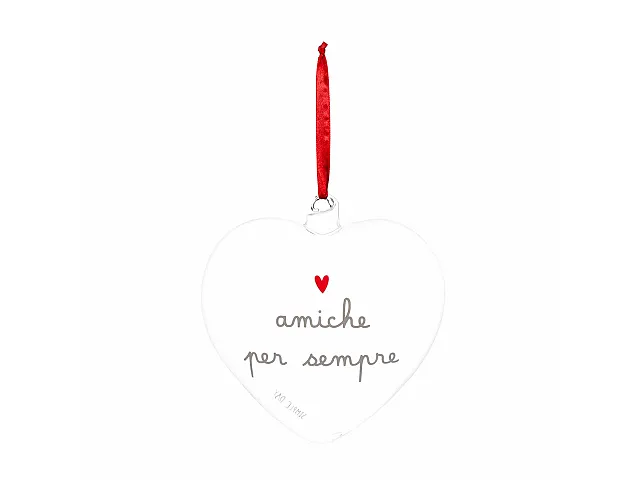 Simple Day Pallina cuore in vetro soffiato